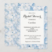 Invitation Santorini Fleurs Bleues et Blanches Lavage de Noce (Devant / Derrière)