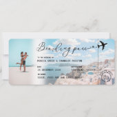 Invitation SANTORINI Grèce Passe d'embarquement QR Mariage ph (Devant)