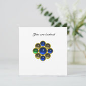 Invitation Saphir agate blanc MON (Debout devant)