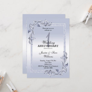 Invitation Saphir Gemme & Paillettes & 1er Mariage