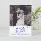 Invitation Saphir pour l'anniversaire de mariage DES ANNÉES D (Debout devant)