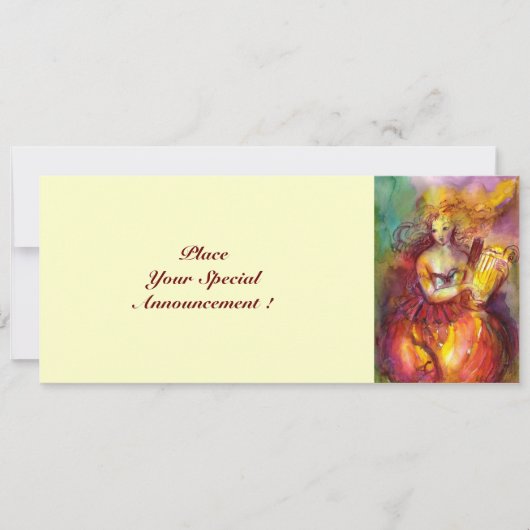 Invitation SAPHO, rouge jaune vert brillant (Devant)