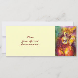 Invitation SAPHO, rouge jaune vert brillant