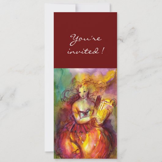 Invitation SAPHO, rouge jaune vert vif (Dos)