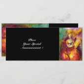 Invitation SAPHO, rouge vif jaune vert (Devant / Derrière)