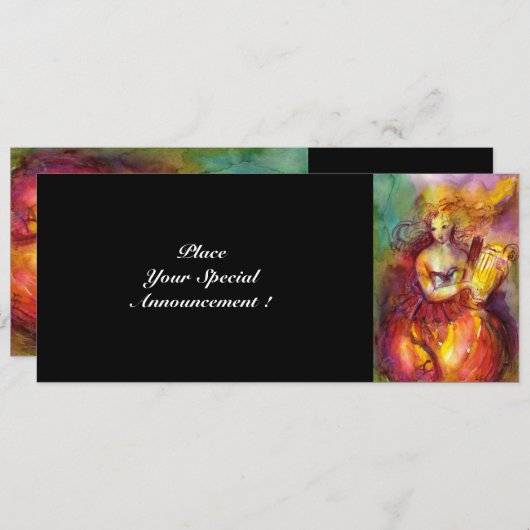 Invitation SAPHO, rouge vif jaune vert (Devant / Derrière)