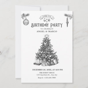 Invitation sapin de Noël