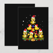 Invitation Sapin de Noël Canard (Devant / Derrière)