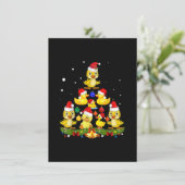 Invitation Sapin de Noël Canard (Debout devant)