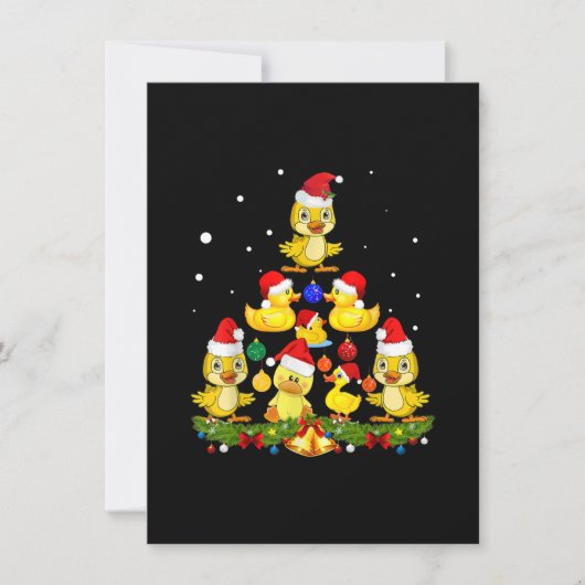 Invitation Sapin de Noël Canard (Devant)