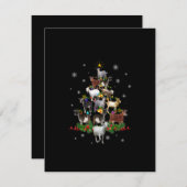 Invitation Sapin de Noël de chèvre Chèvre de neige Noël (Devant / Derrière)