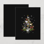 Invitation Sapin de Noël de chèvre neige Noël (Devant / Derrière)