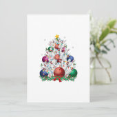 Invitation sapin de noël éclairage bowling drôle xmas sport a (Debout devant)