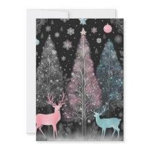 Sapin de Noël élégant et cerfs