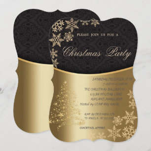 Invitation Sapin de Noël élégant, Fête de Noël d'entreprise