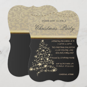Invitation Sapin de Noël élégant, soirée de Noël d'entreprise