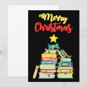 Invitation Sapin de Noël Livresque II (Devant / Derrière)