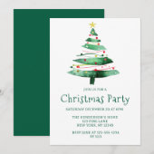 INVITATION SAPIN DE NOËL MODERNE (Devant / Derrière)