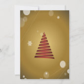Invitation Sapin de Noël, Ruban Doré, Fête de Noël d'Entrepri (Dos)