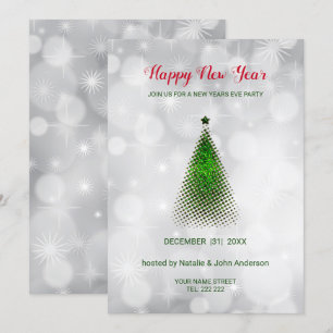 Invitation Sapin de Noël vert