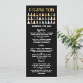 Invitation Sapins de fête, Menu de fête de Noël (Debout devant)