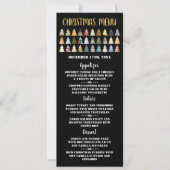 Invitation Sapins de fête, Menu de fête de Noël (Devant)