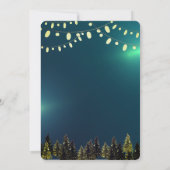 Invitation Sapins de Noël à l'aquarelle Hiver,Lampes (Dos)