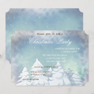 Invitation Sapins de Noël, Fête de Noël d'entreprise