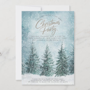 Invitation Sapins enneigés Noël Arbre de Noël d'hiver