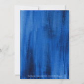 Invitation Sapphire bleu abstrait 45e anniversaire mariage (Dos)