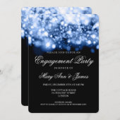 Invitation Sapphire du Mariage Engagement Party (Devant / Derrière)