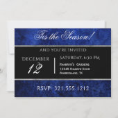 Invitation Sapphire Holiday | Aquarelle bleue Royal Cobalt | (Dos)