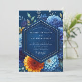 Invitation Sapphire Luminous Flora Wedding (Debout devant)
