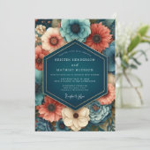 Invitation Sapphire Paprika Dramatic Wedding (Debout devant)