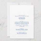 Invitation Sapphire romantique bleu tout en un Mariage (Dos)