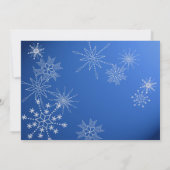 Invitation Sapphire Snowflake Dîner de répétition Bleu (Dos)