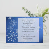 Invitation Sapphire Snowflake Dîner de répétition Bleu (Debout devant)