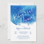 Invitation Sapphire Tide Dîner de répétition Mariage Invitati (Devant)