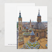 Invitation Saragosse. La Cathédrale Notre-Dame du Pilier. (Devant / Derrière)