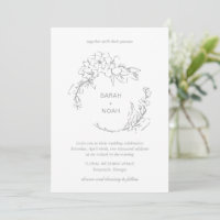 Sarah Grey Floral Wreath Mariage moderne
