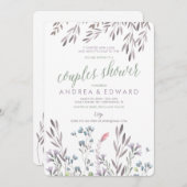 Invitation Sarah - Un Mariage Fleur sauvage Couples Douche (Devant / Derrière)