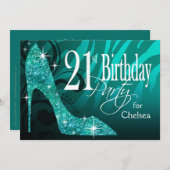 Invitation Sarcelle d'hiver d'anniversaire de zèbre stylet de (Devant / Derrière)