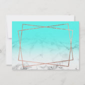 Invitation Sarcelle d'hiver rose trente de marbre de (Dos)