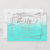 Invitation Sarcelle d'hiver rose trente de marbre de (Devant)