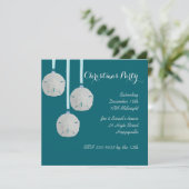 Invitation sarcelle pour fête à la maison de vacan (Debout devant)