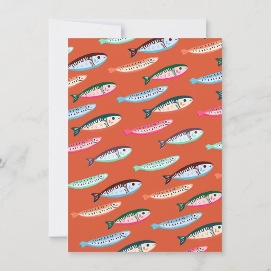 Invitation Sardine funky engagée par O-fish Enregistrer la da (Dos)