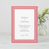 Invitation Sasha Coral Mariage moderne (Debout devant)