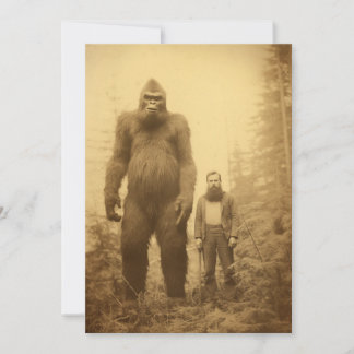 Invitation Sasquatch/Big Foot Invitations, Cryptids, Drôle
