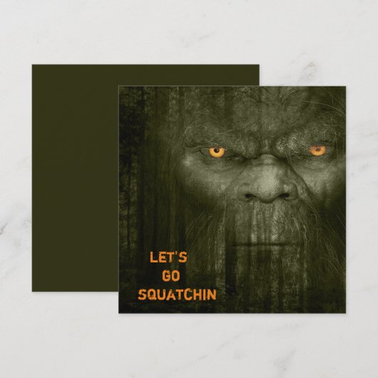 INVITATION SASQUATES, BIGFOOT (Devant / Derrière)