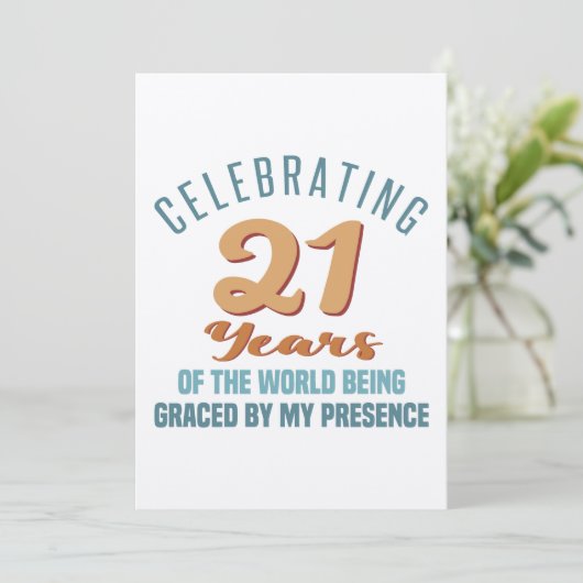 Invitation Sassy 21e Anniversaire (Debout devant)